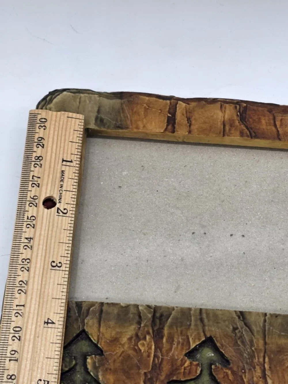 Rustic Wooden Picture Frame With Pine Trees Forest Cabin Handmade In Phillipines